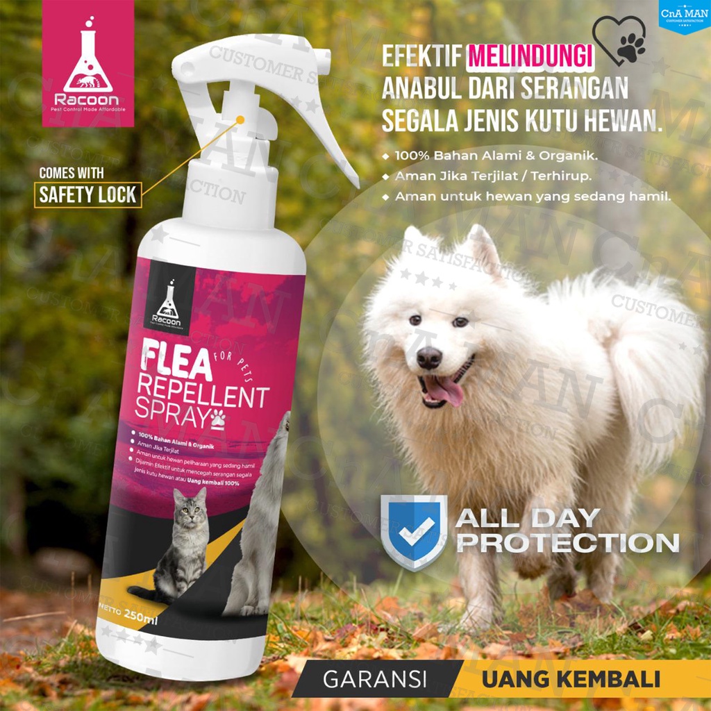 RACOON Spray Anti Kutu Hewan Anjing &amp; Kucing Flea Repellent Spray