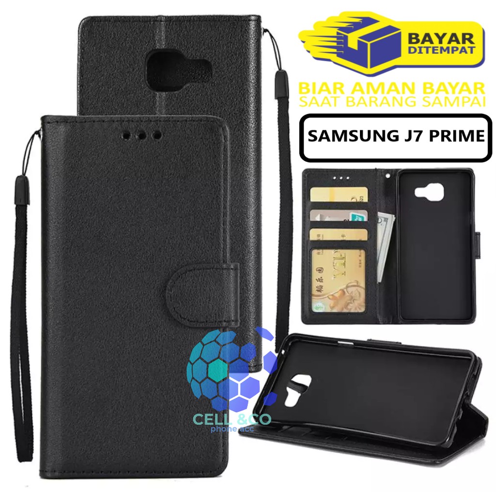 Flip cover SAMSUNG J7 PRIME Flip case buka tutup kesing hp casing hp flip case leather wallet