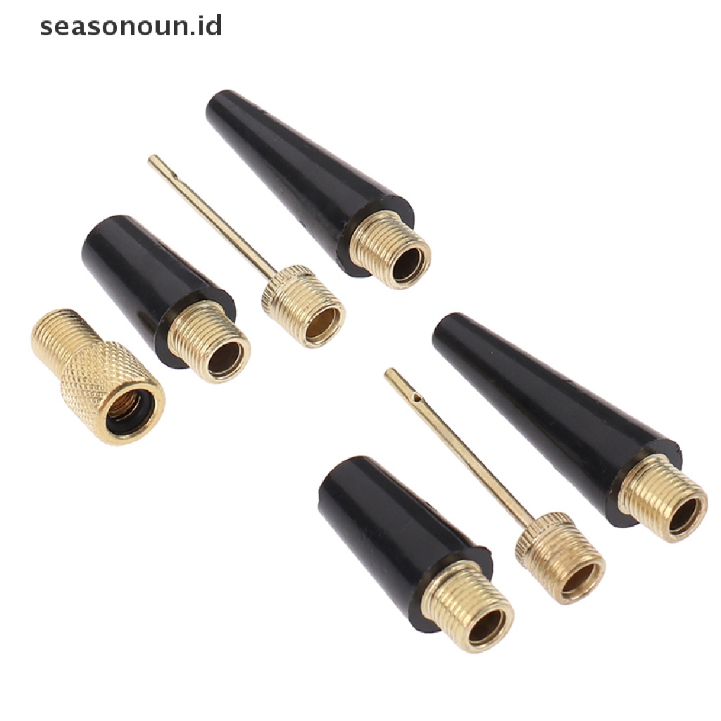 (seasonoun) 3 / 4pcs Adapter Nozzle Jarum Bola Untuk Pompa Ban Sepeda