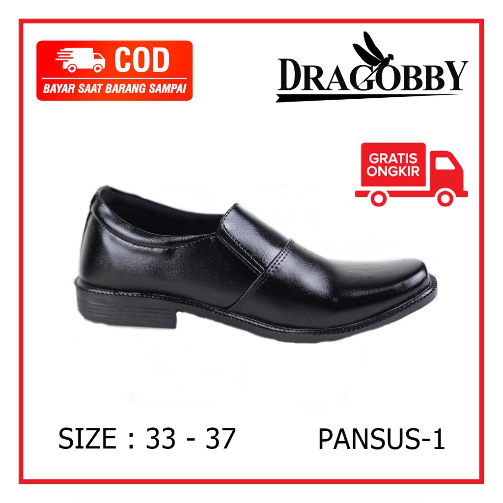 Dragobby Sepatu Pantofel Anak Laki Kulit Sintetis (Pansus)