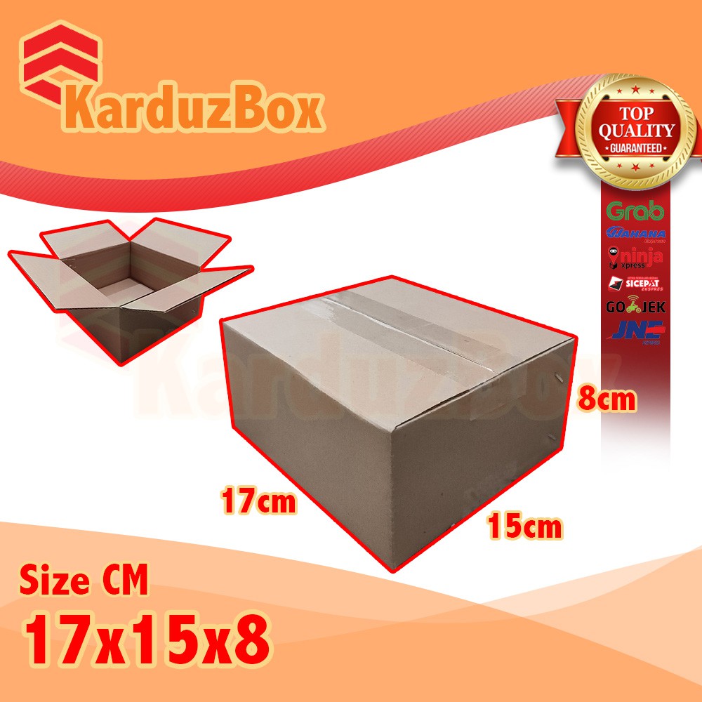 

17x15x8 kardus box packaging POLOS BARU