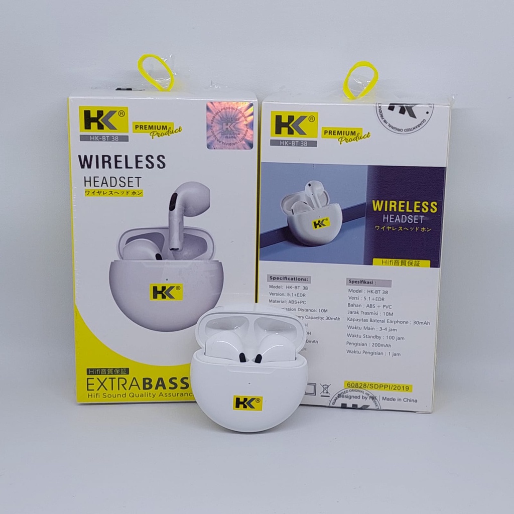 Wireless Headset HK BT-38 Extra Bass ORIGINAL 100%