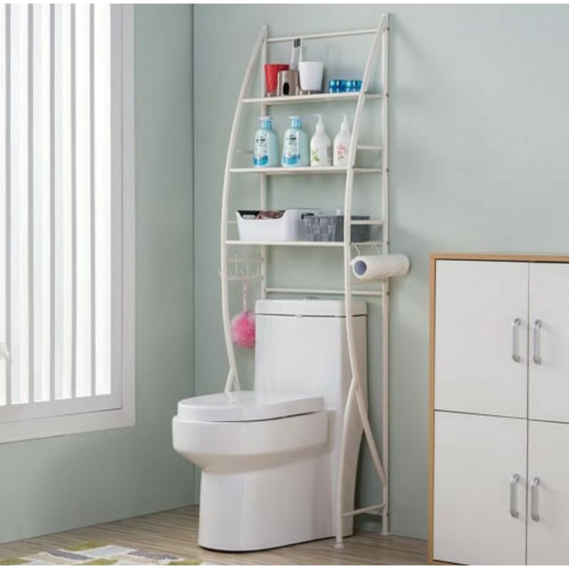 MASTERSPACE RAK BESI CLOSED KAMAR MANDI SERBAGUNA/ACE STORAGE SHELF 3 TIER F/ TOILET WHITE TUBE/RAK CLOSED KAMAR MANDI