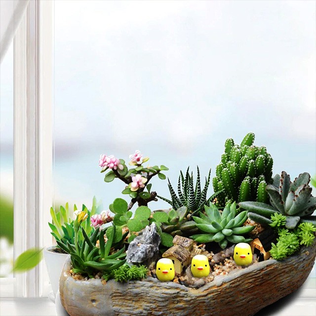 Ayam Miniatur Ornamen Bonsai Plastik Artifisial / Terarrium / Dioarama - MNOB05