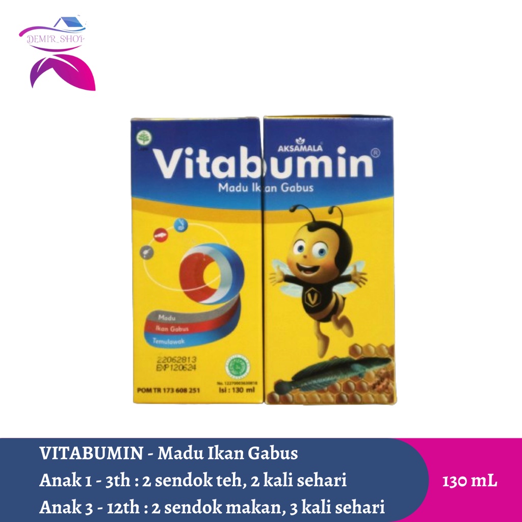 Vitabumin 130 mL / Madu Albumin Ikan Gabus / Nutrisi Tumbuh Kembang Penambah Nafsu Makan Anak