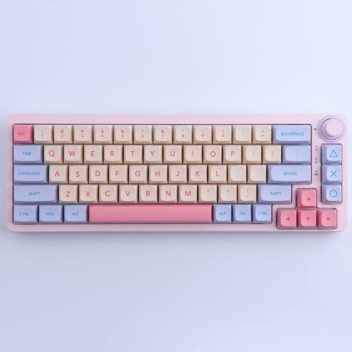 KEYCAPS PBT MARSHMALLOW XDA PROFILE SUBLIM COTTON CANDY KEYBOARD