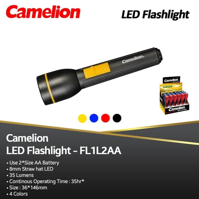 Camelion Senter LED FL1L2AA 2 X Baterai AA