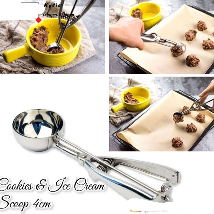 Scoop Ice Cream Sendok Es Krim Sekop pencapit ice Cream Stainless 4cm
