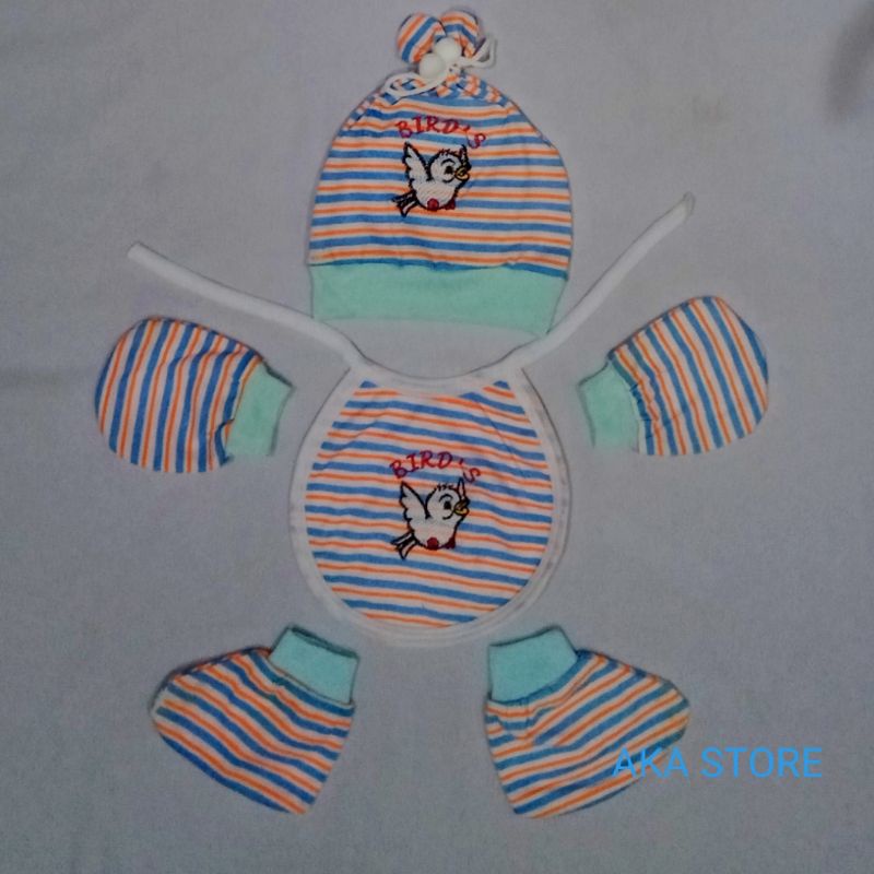 Topi Set 4 in 1 salur bayi