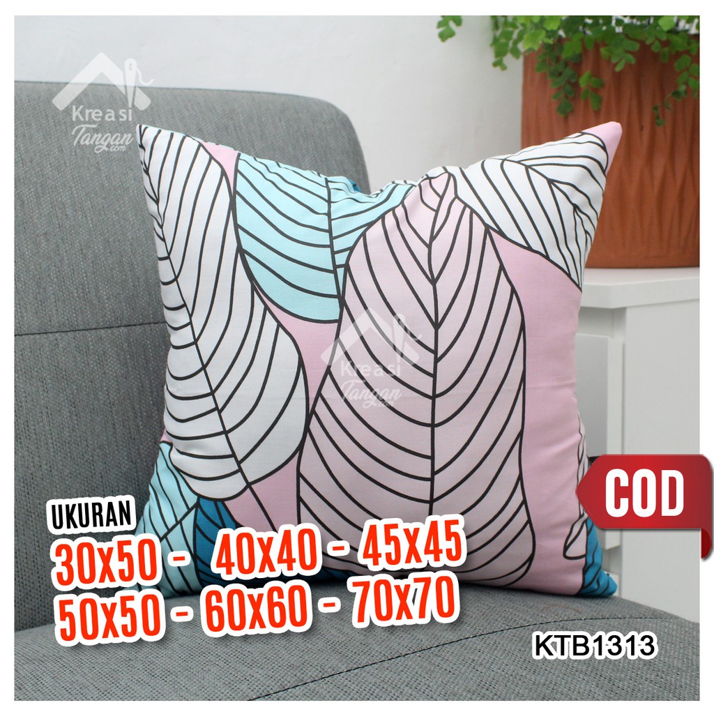 Sarung Bantal Sofa Ukuran 30x50, 40x40, 45x45, 50x50, 60x60, 70x70 - KTB1313