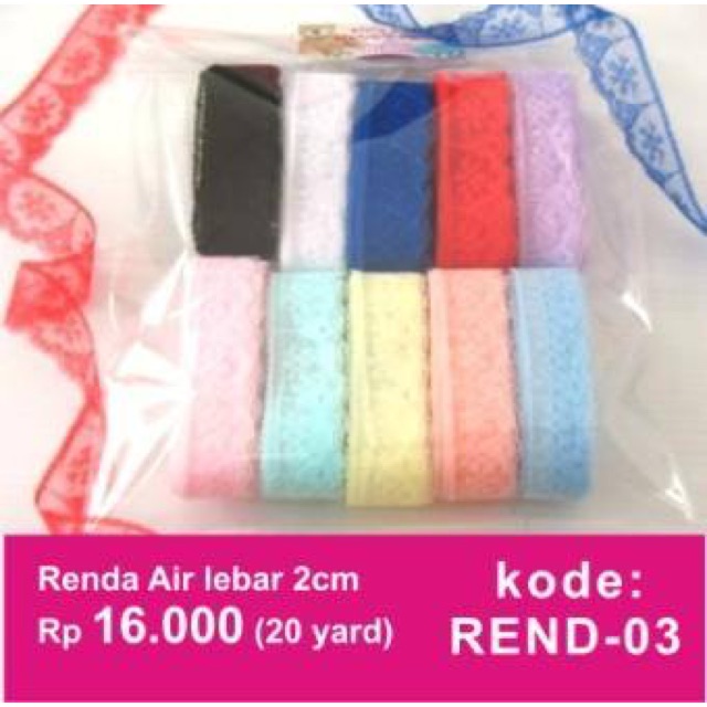 Renda air Lebar 2cm