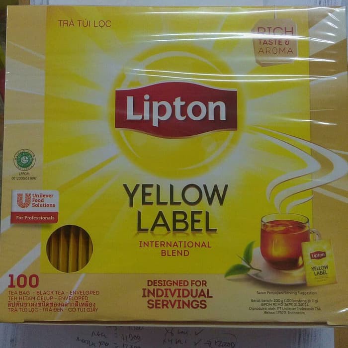

Lipton 100tb steril ada amplop di setiap teabag nya