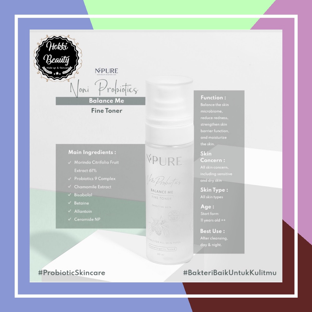 NPURE NONI PROBIOTICS &quot;BALANCE ME&quot; FINE TONER 100ML