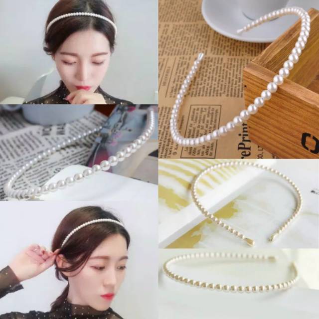 Bando Korea Mutiara Pearl Headband Korean Hairband