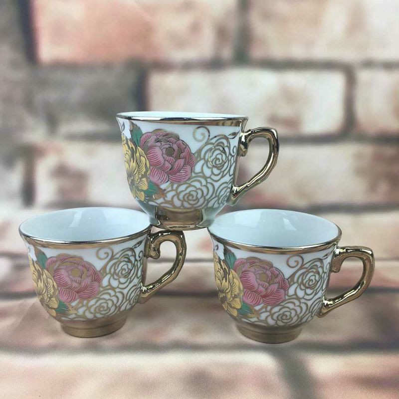 Cangkir Keramik 6 Set in 1 European Style Art Vintage-B50