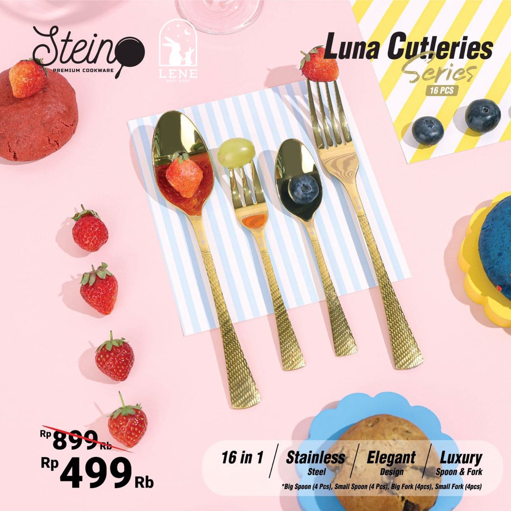 Steincookware Stein Luna Cutleries Series (Stainless Steel) - 16 Pcs