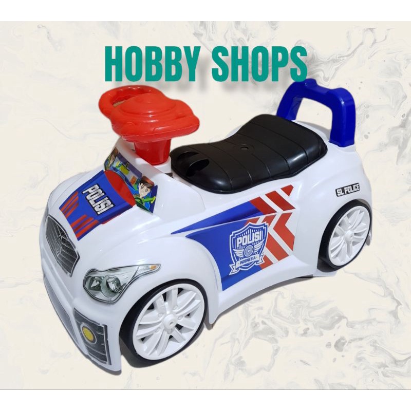 mainan mobil polisi bisa dinaiki