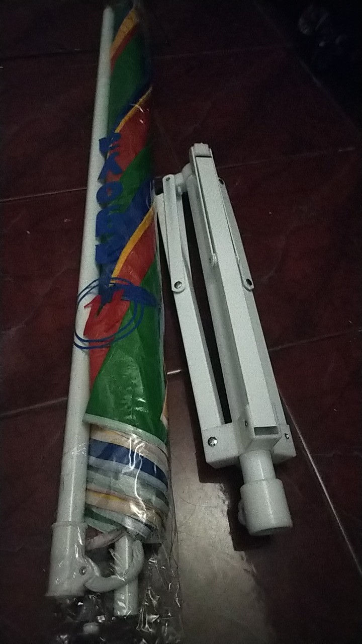 Payung Tenda Pantai 180cm Pelangi Silver Anti-uv, Jualan Dagang Pkl.