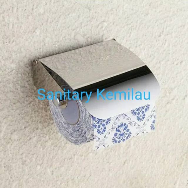 Tempat Tisue Stainles - Tempat Tissue Gulung - Tempat Tisu Stainles Steel