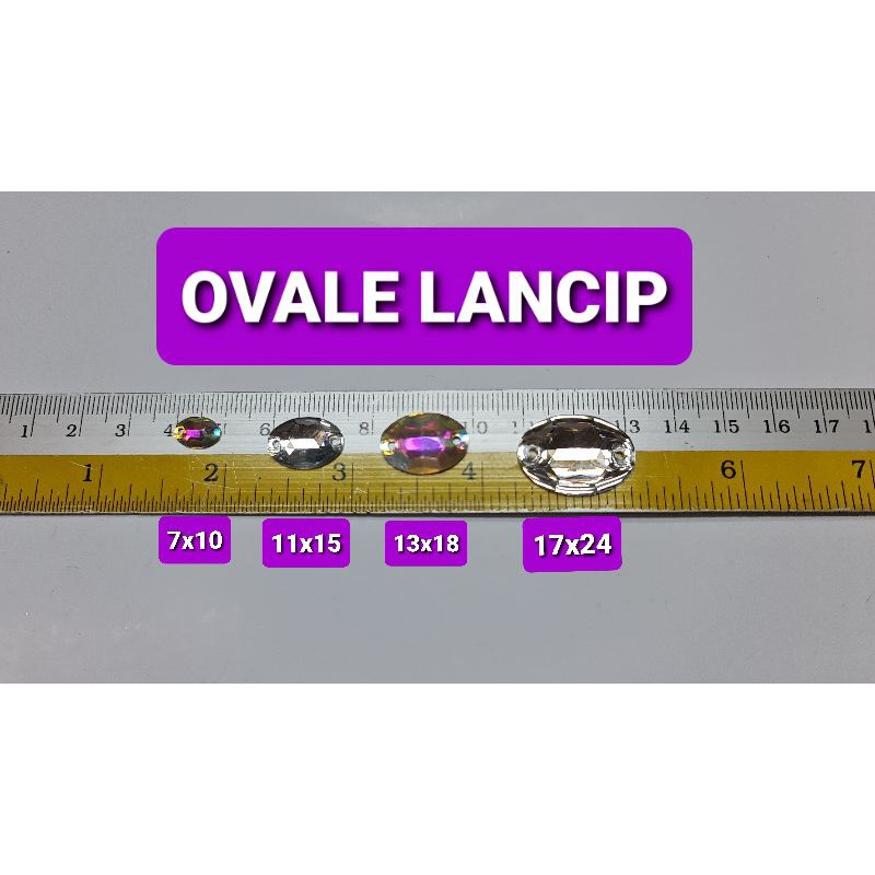 RESIN/BERLIAN KW1 MIRIP SWAROVSKI OVALE  LANCIP perBUTIR