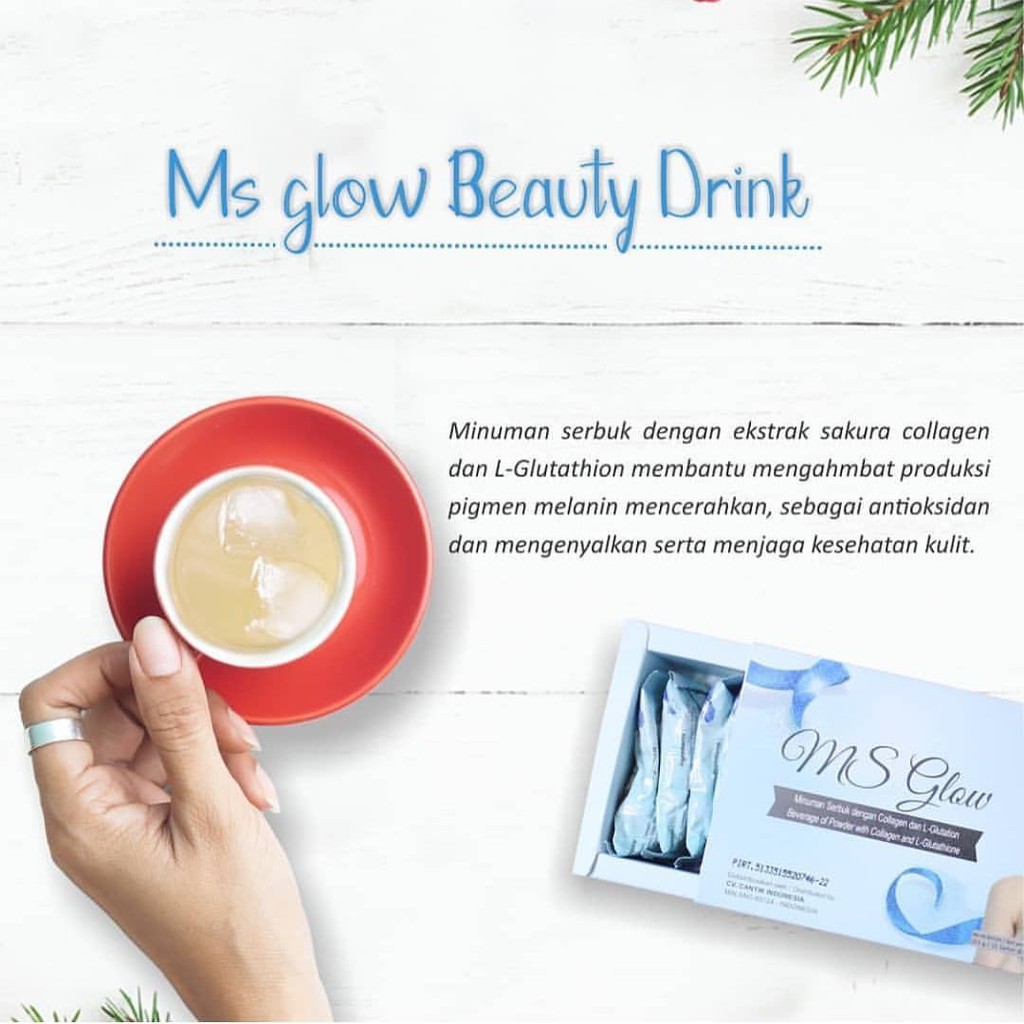 MS Glow Beauty Drink with Collagen Glutathion - Minuman  