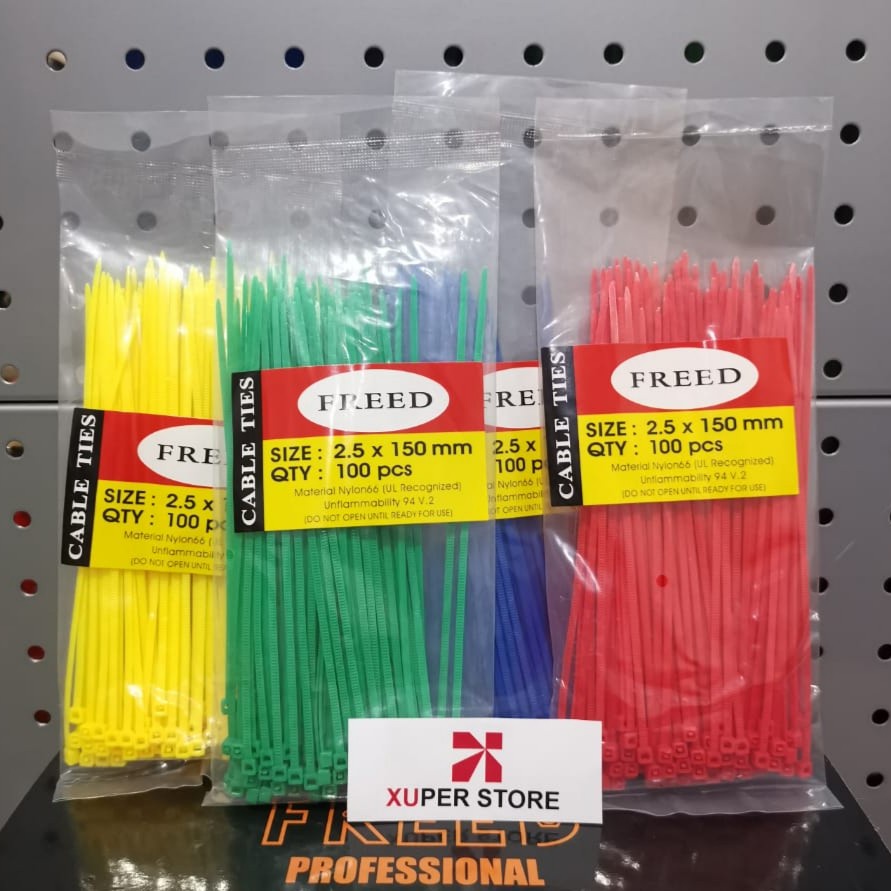 Jual KABEL TIES WARNA 15 CM 2,5 X 150 MM FREED Shopee Indonesia