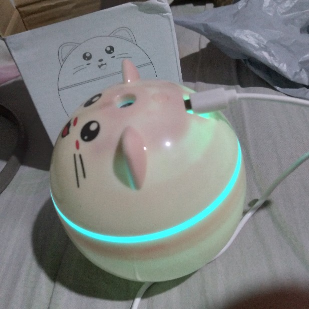 Humidifier Diffuser Aroma Essential Oil Usb 300ml Bentuk Kucing Lucu Dengan Lampu