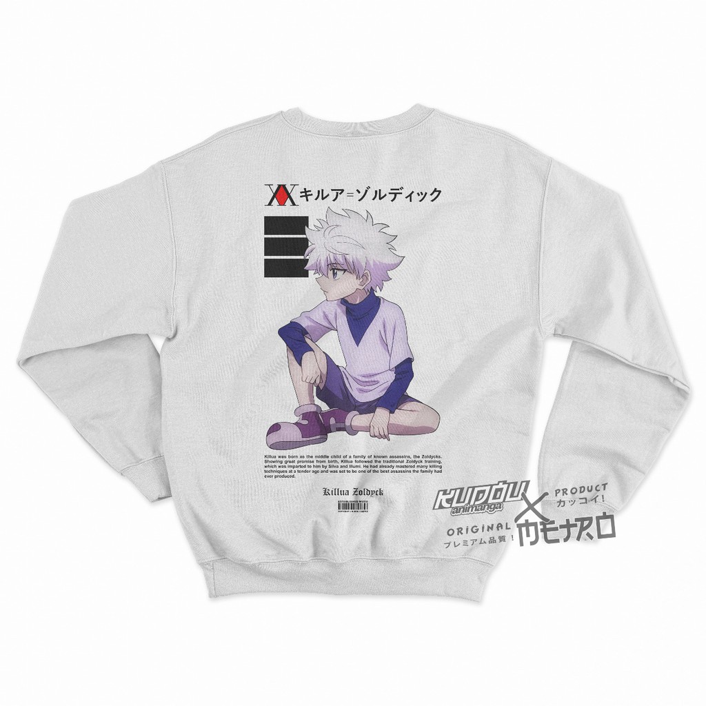 Sweater Crewneck Killua Zoldyck Fear Hunter X Hunter Anime Manga Premium  Unisex