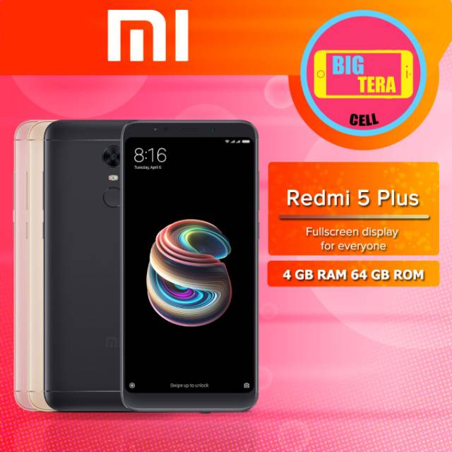 Xiaomi Redmi 5 Plus - RAM 4GB ROM 64GB - Distributor