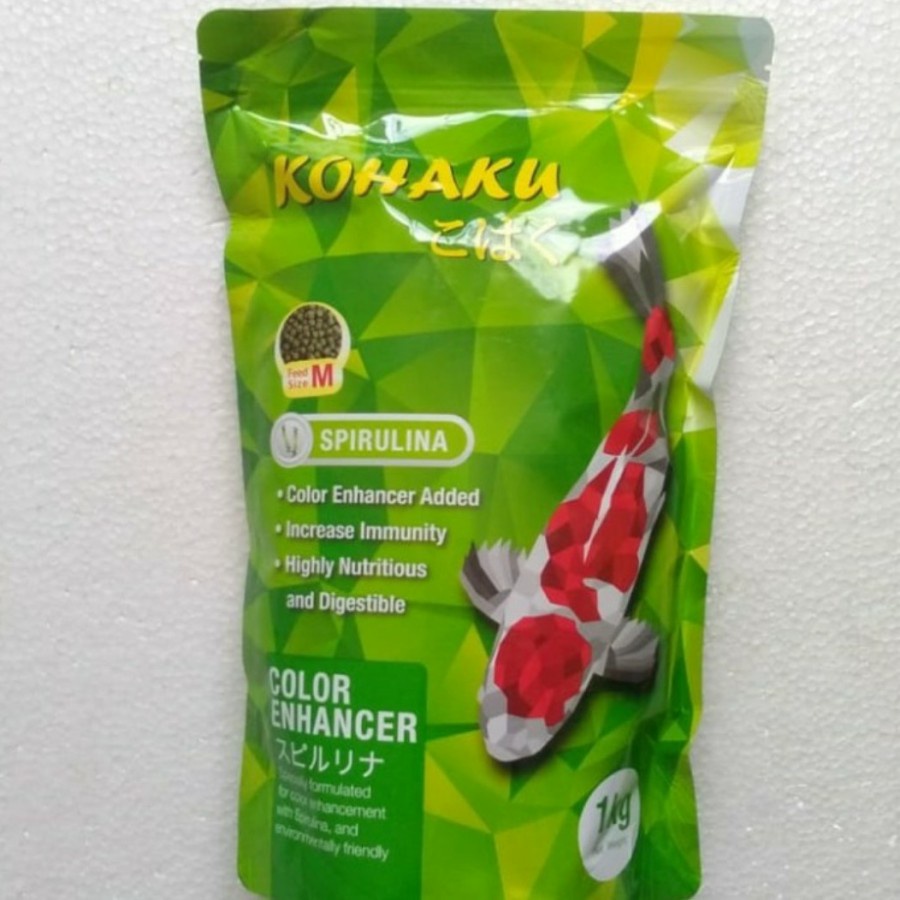 Kohaku Spirulina 1kg 1 Kg Makanan Pakan Pelet Pellet Ikan Hias Koi M L