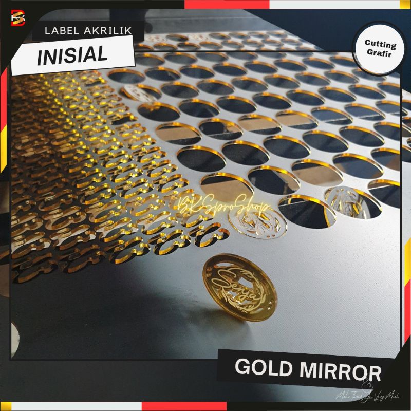 

Label Inisial Akrilik Mirror/Cermin,Cutting & Grafir,Banyak Pilihan Warna,desain semaunya