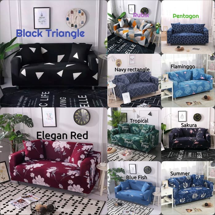 Cover Sofa 3 SEATER Import Sarung Sofa Stretch Kain Sofa 3 Seater - PT1016