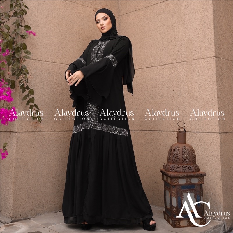 New Abaya Gamis Maxi Dress Arab Saudi Bordir Zephy Turki Umroh Dubai Turkey India Wanita Hitamjo 486