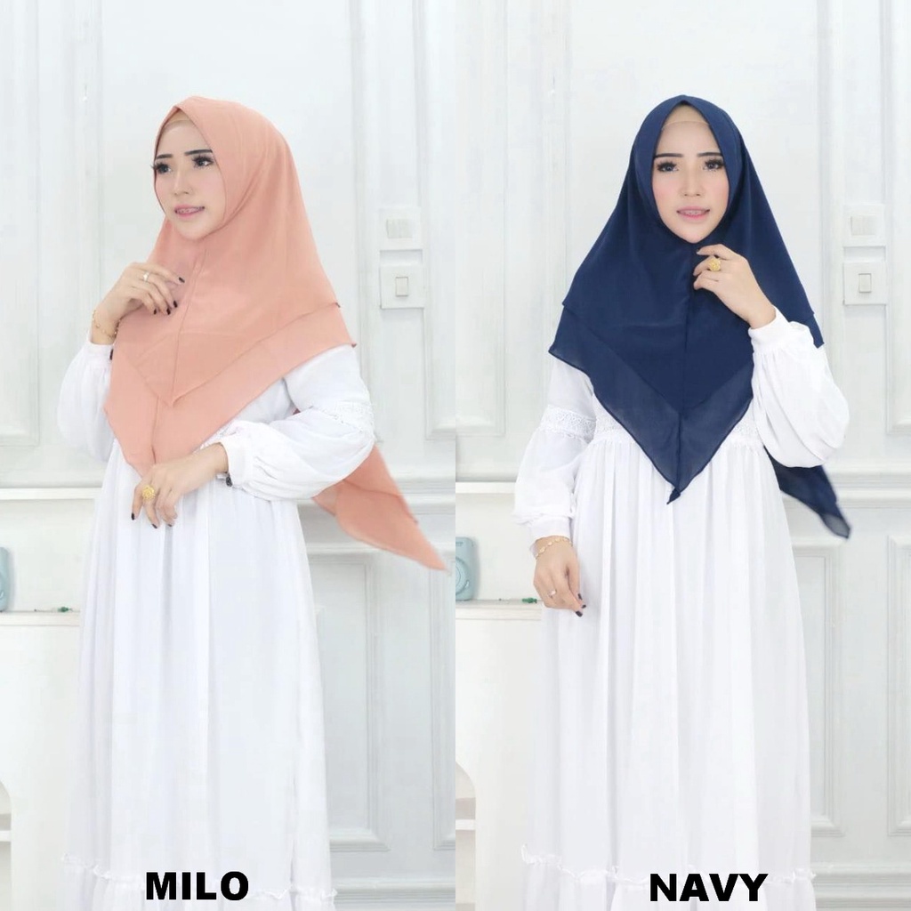 Hijab Khimar Ceruty 2 Layer Premium