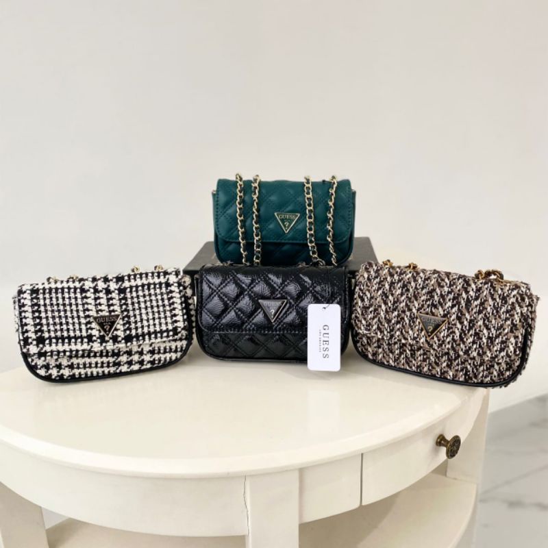 GB578 Guess Tweed Crossbody Bag