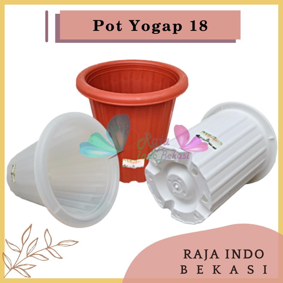 Pot Yogap 18 Putih Coklat Merah Bata Bening Transparan Pot Yogap Yoga 18 19 25 Tebal Murah