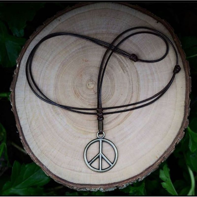 Kalung Tali Peace Silver Murah Berkualitas