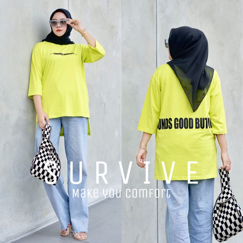 Atasan Kaos wanita oversize original survive