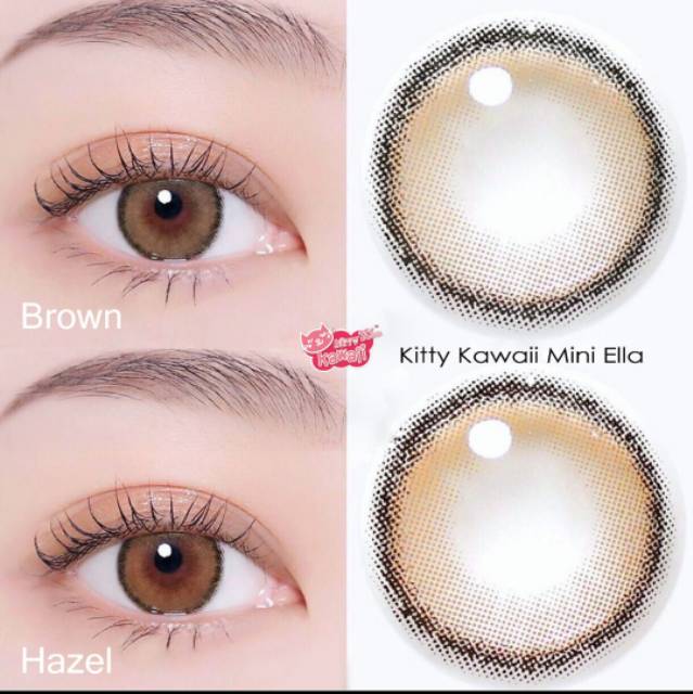 Softlens mini ella brown kitty kawai