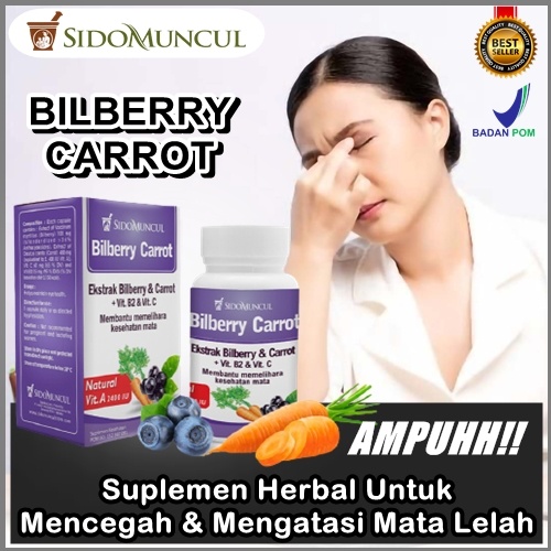 sido muncul herbal bilberry carrot 30 kapsul vitamin untuk kesehatan mata Ekstrak Bilberry Wortel Vi