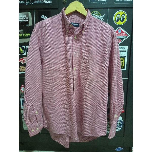 kemeja uniqlo lengan panjang bekas / kemeja second