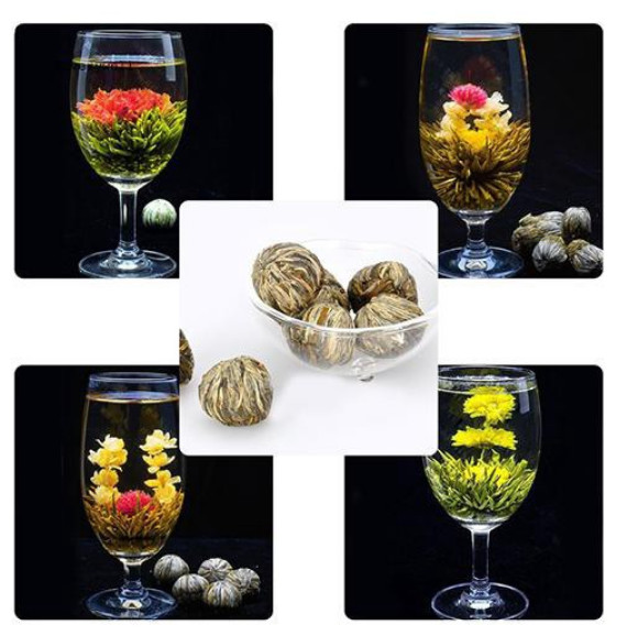 

Blooming tea teh herbal anti aging model bola untuk kesehatan tubuh