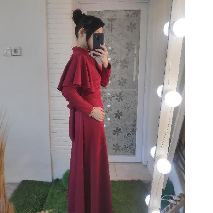 Promo GAMIS Dress 70734 TITANIUM SCUBA ( Bisa sampai LD 110cm ) Fashion Muslim CLARA MAXI DRESS gami