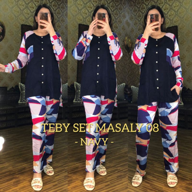 Daster Arab Teby MASALY Daily One Set pajamas Rayon Motif