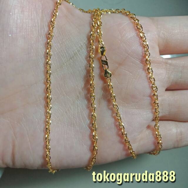 Kalung rantai tali anak dan dewasa emas asli kadar 700 70% 22 UBS