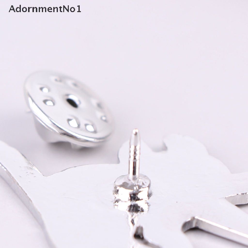 (AdornmentNo1) Anting Tusuk Sterling Silver 925 Model Salib Hitam Gaya Korea Untuk Pria