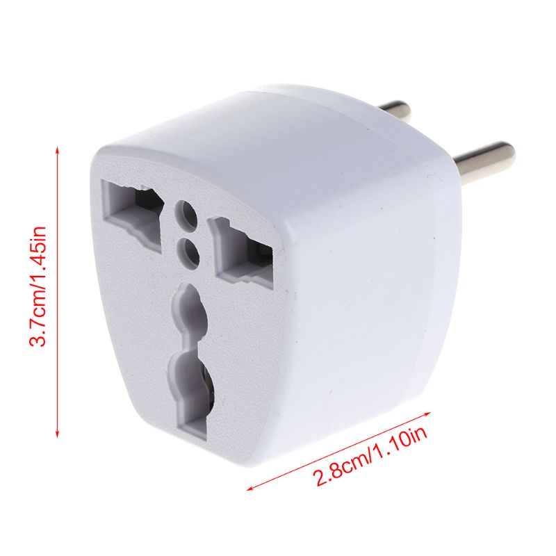 btsg Universal UK AU US to EU EURO Travel Power Plug Socket Adapter Converter 220v