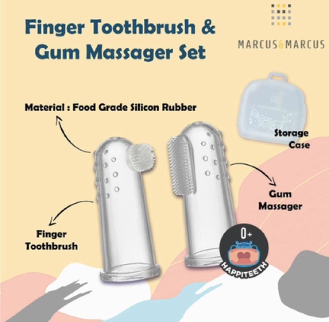 Marcus&amp;Marcus finger toothbrush &amp; gum massager set