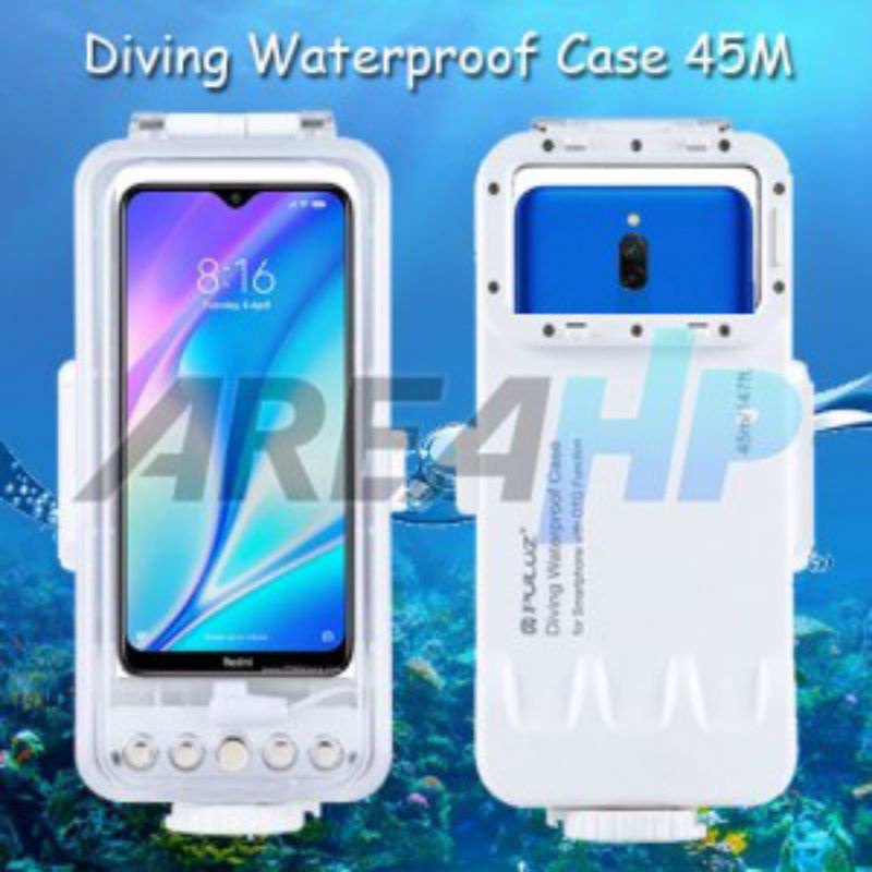 Puluz Diving Waterproof Case Casing Cover 45M Xiaomi Redmi 8A Pro