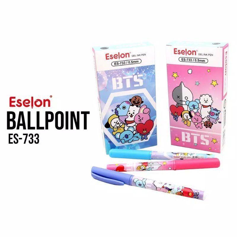 

Bolpen BTS Pulpen Gel Ink Pen ESELON Karakter BTS